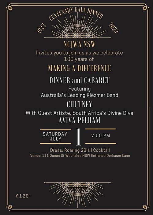 NCJWA Centenary Gala Dinner